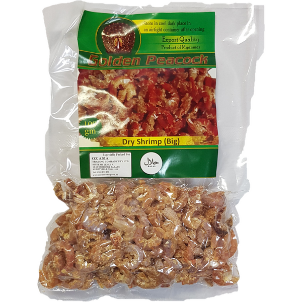 Golden Peacock - Dried Shrimp (Large Size) (100 GM)