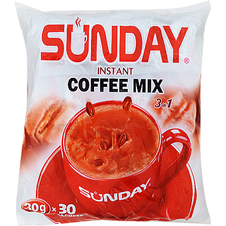 Sunday - Ready Coffee Mix (3 in 1) (25 GM x 30 Sachets) (750 GM)